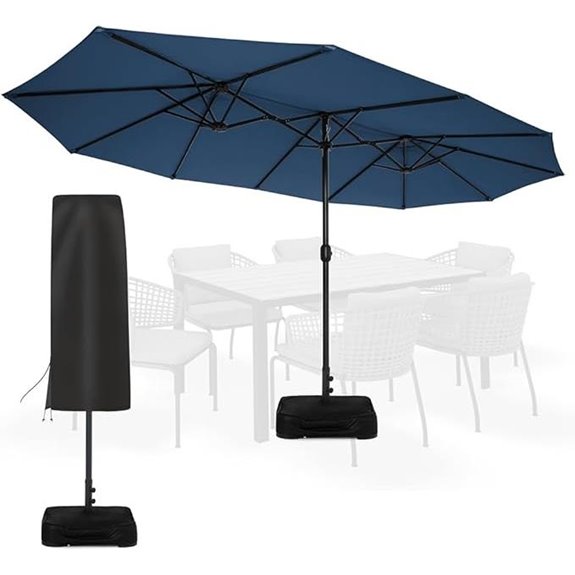 Sundale 15 ft Outdoor Olefin Patio Umbrella Set