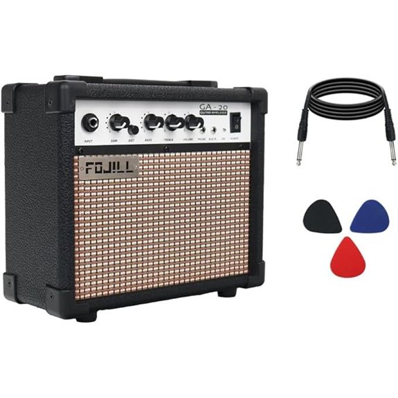 Fojill 20W Portable Electric Guitar Amp with Headphone Jack