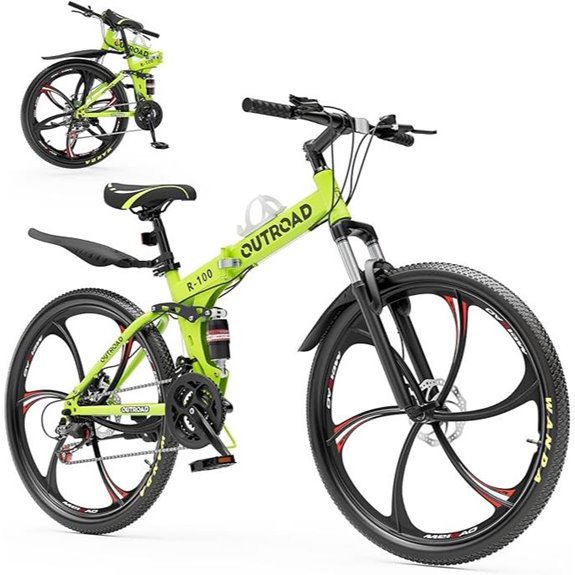 26-Inch Folding Mountain Bike with 21 Speeds