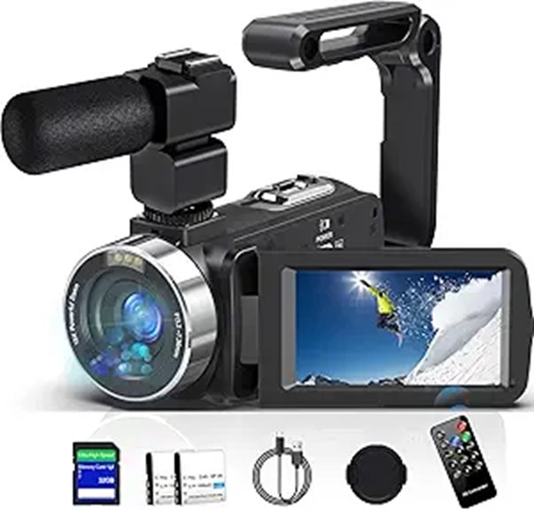 4K Ultra HD Camcorder with Stabilizer and Accessories