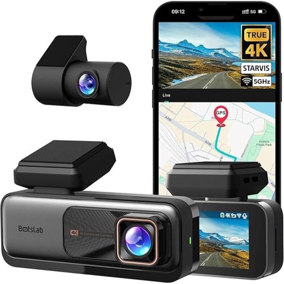 BOTSLAB 4K Dash Cam with Night Vision & GPS