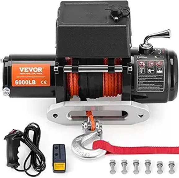 VEVOR 6000 lb Electric Winch with Remote