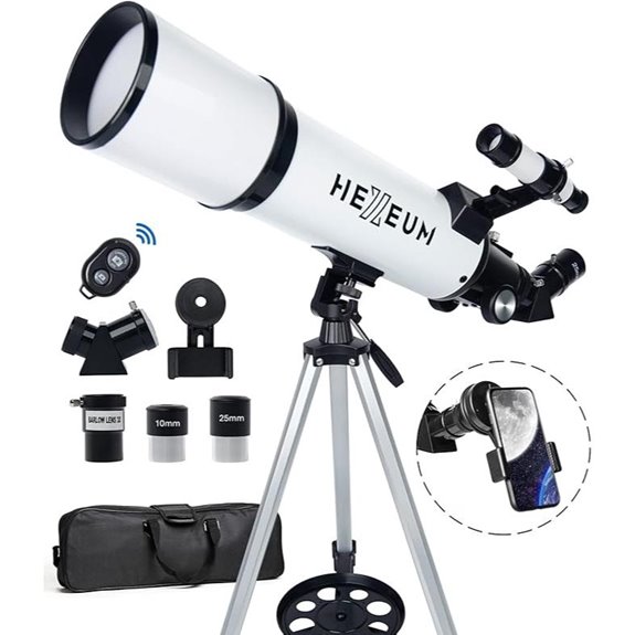 80mm Aperture 600mm Refracting Telescope with Accessories