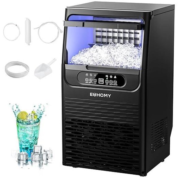 EUHOMY Commercial Ice Maker 80lbs/24H 36 Cubes