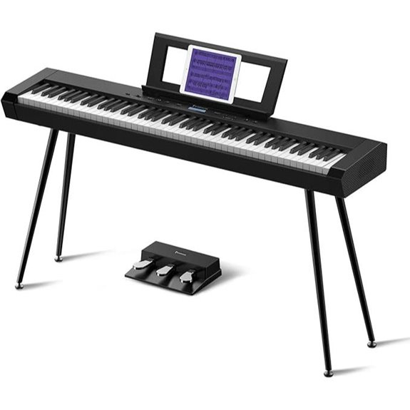 Starfavor 88-Key Digital Piano with Bluetooth and Pedals