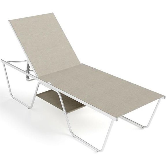 MFSTUDIO Outdoor Recliner Lounge Chair with Adjustable Positions