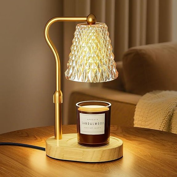 Adjustable Candle Warmer Lamp with Timer & Bulb