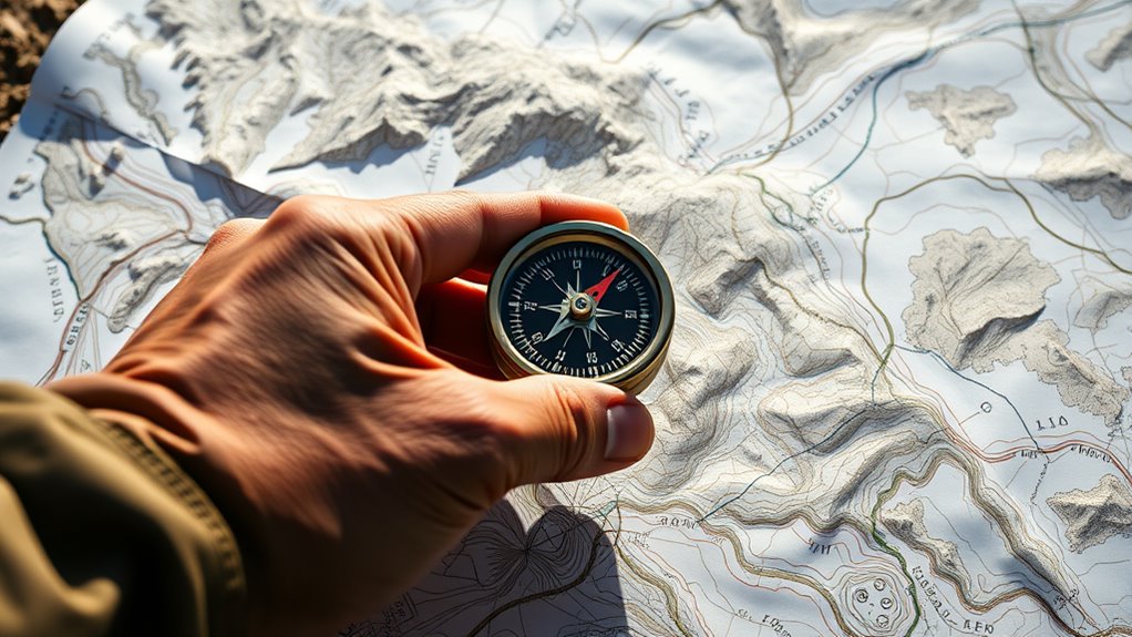 align compass read bearing