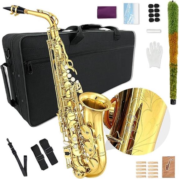 Alto E-flat Saxophone Beginner Kit with Case