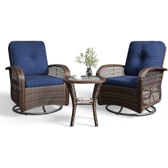 Aoxun 3-Piece Patio Furniture Set with Cushions