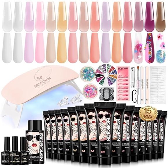 Poly Gel Nail Kit for Beginners (15 Colors)