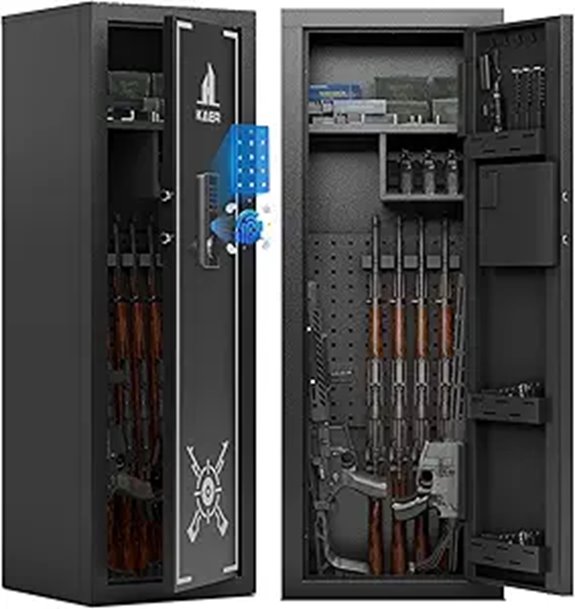 KAER Biometric Gun Safe with Adjustable Racks