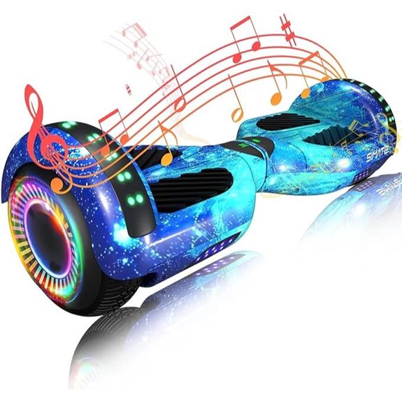SIMATE Bluetooth Hoverboard with LED Lights for All Ages
