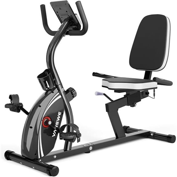 VANSWE Recumbent Exercise Bike with Bluetooth & Pulse