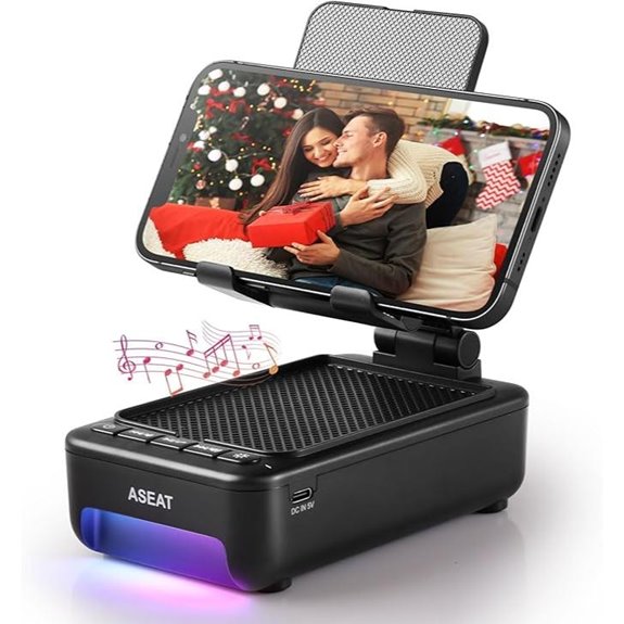 Wireless Bluetooth Speaker with Light & Phone Stand