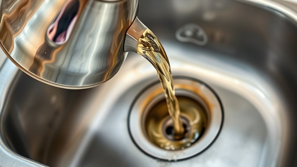 boiling water unclogs drains