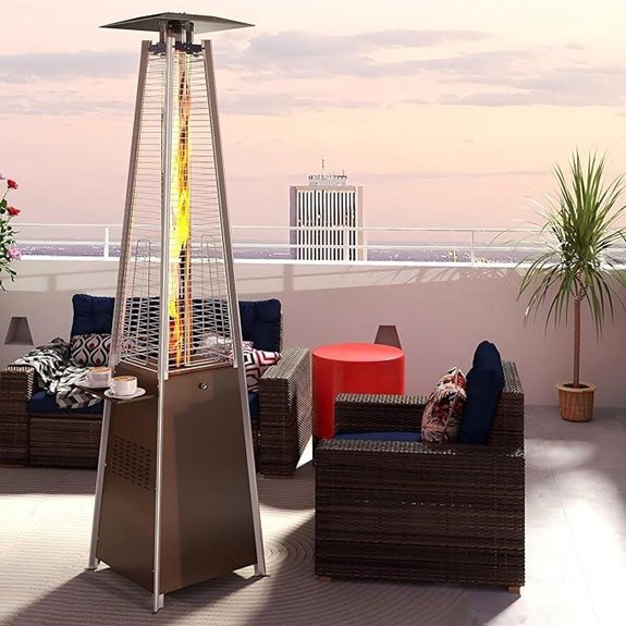 bronze propane patio heater