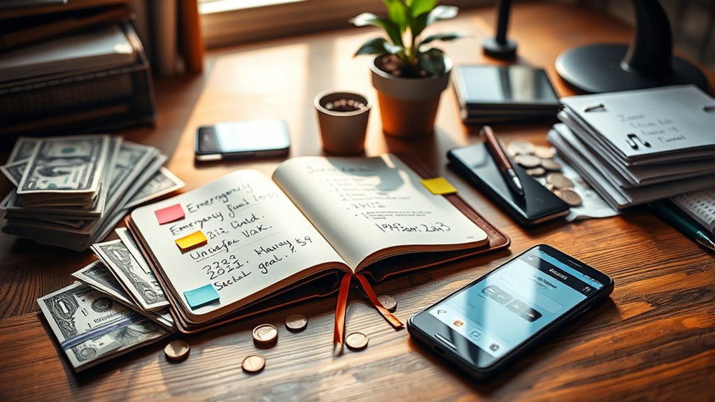 build savings manage debt