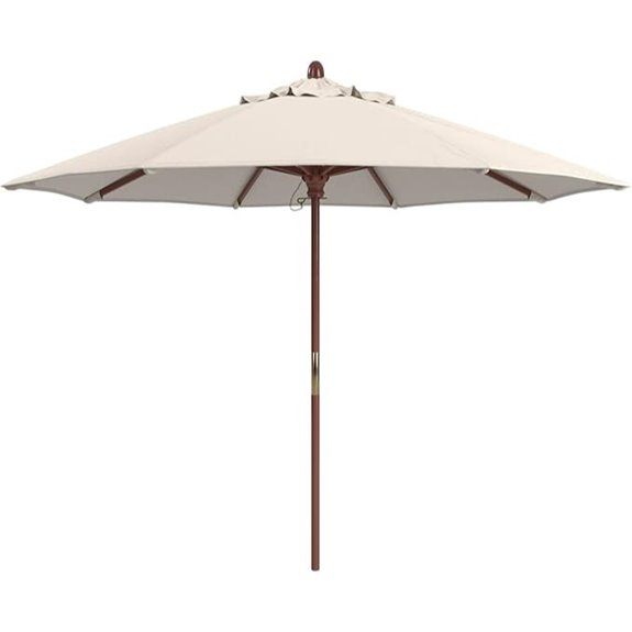 California Umbrella 9' Commercial Hardwood Patio Umbrella