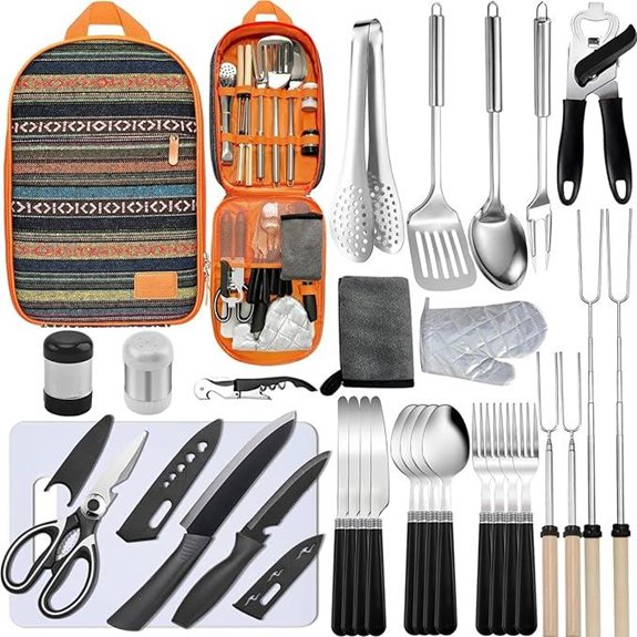 Camping Cooking Utensil Set for Camp & Grill