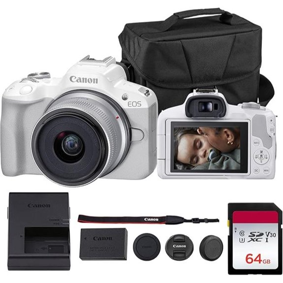 Canon EOS R50 Mirrorless Camera Kit with Accessories