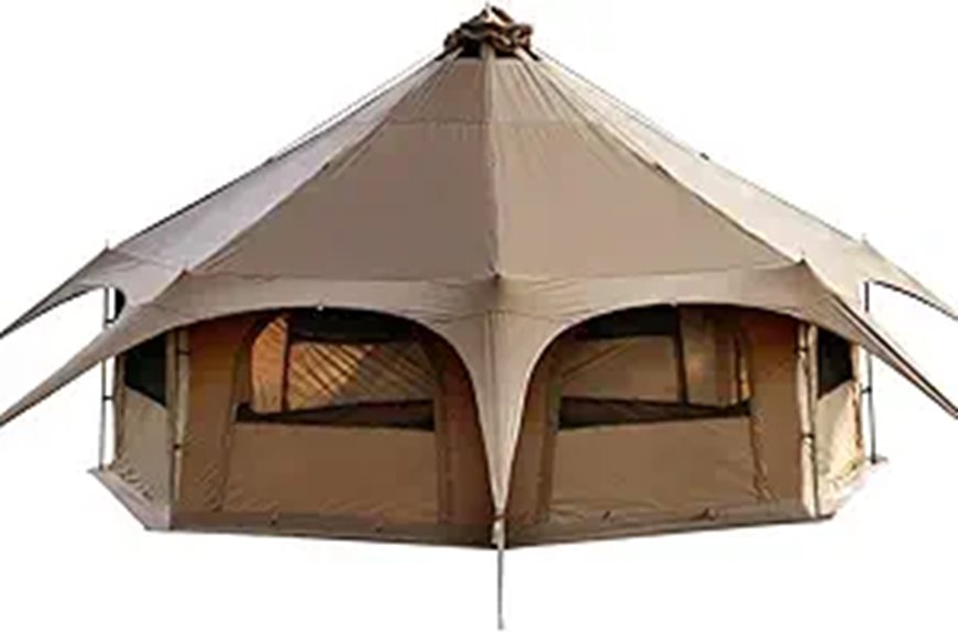 MC TOMOUNT Canvas Bell Tent for Glamping Camping