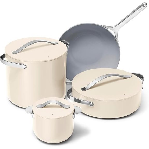 Caraway Cookware+ Set with Lids and Organizer