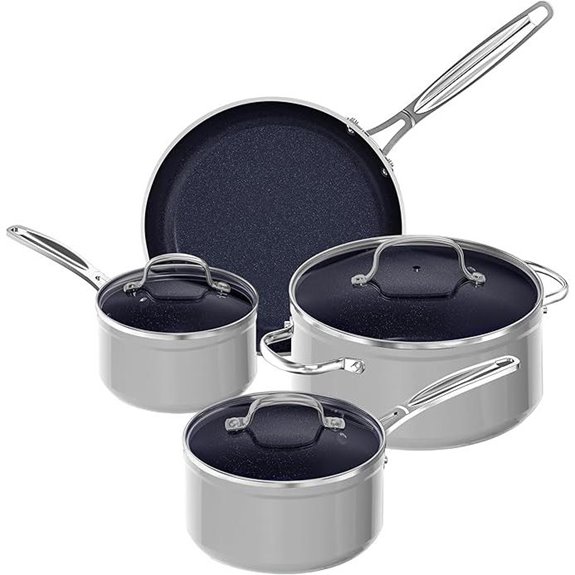 Nuwave 7pc Ceramic Nonstick Cookware Set with Glass Lids