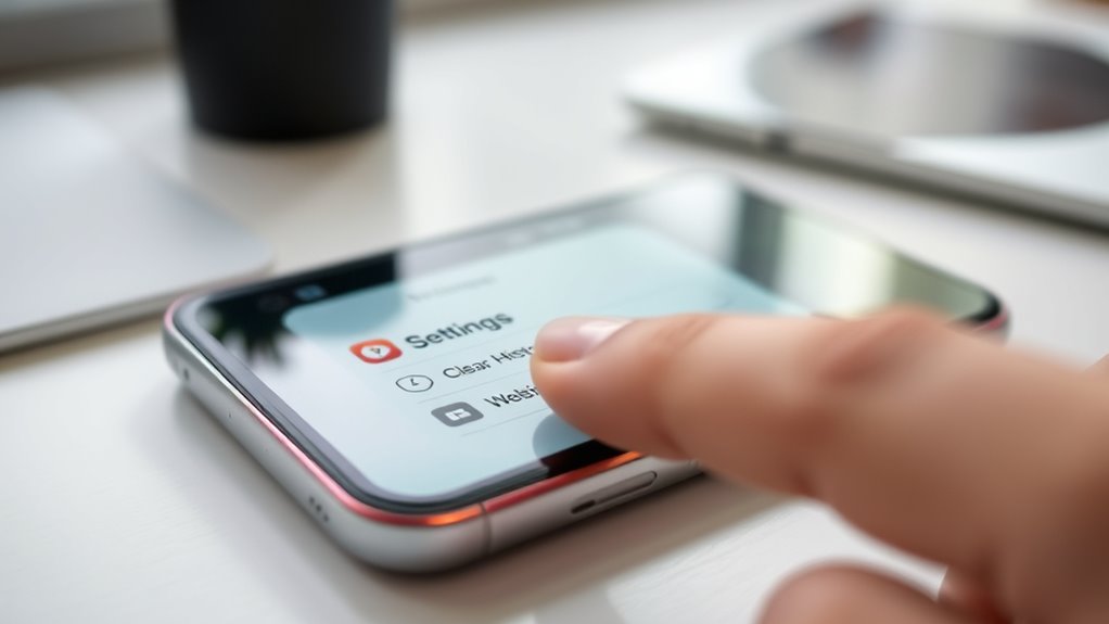 clear safari cache regularly