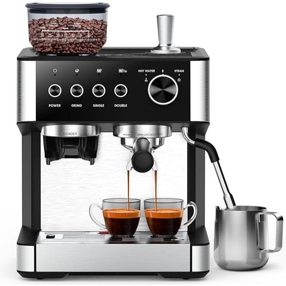 COWSAR Commercial Espresso Machine with Grinder & Frother