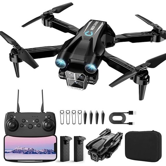 Mini 1080P Camera Drone with Batteries and Carrying Case