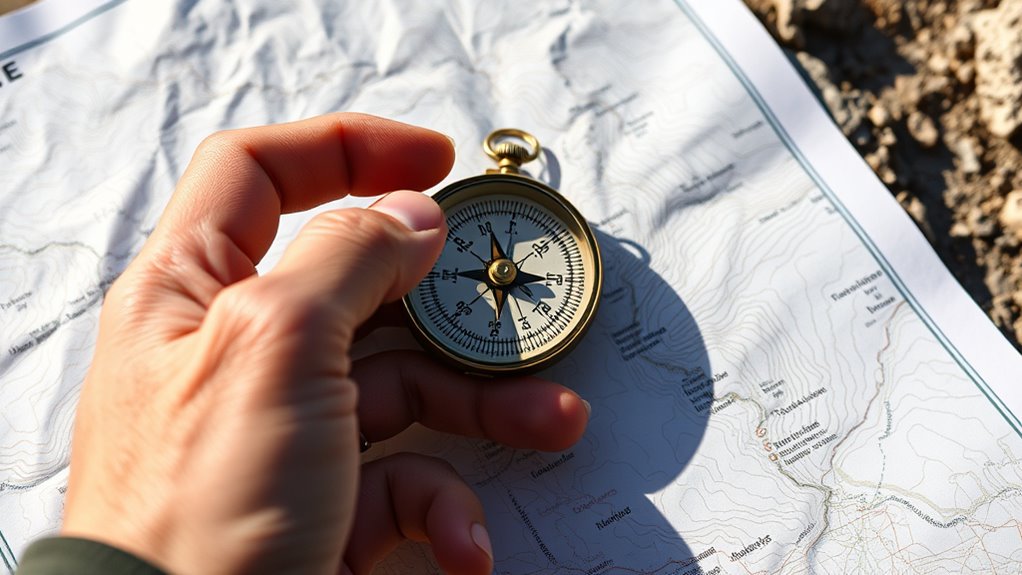 compass parts and map features