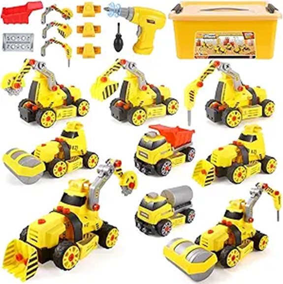 9-in-3 Construction STEM Toys for Boys 4-7