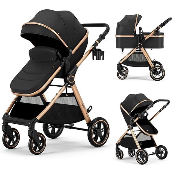 2-in-1 Baby Stroller & Bassinet for Infants