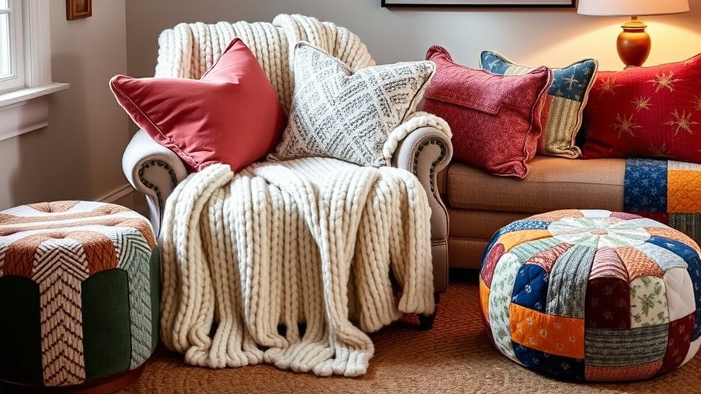 cozy textiles create inviting warmth