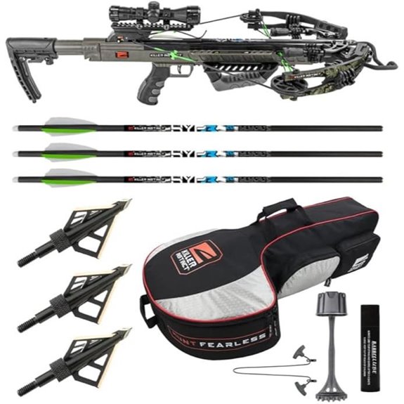 Killer Instinct Crossbow Bundle with Backpack and Broadheads