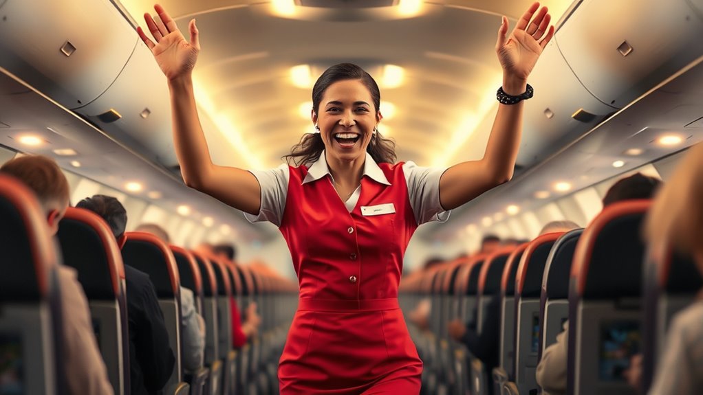 dancing flight attendant goes viral