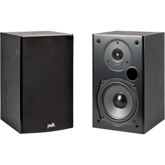 Polk Audio T15 Bookshelf Speakers – Deep Bass Wall-Mountable