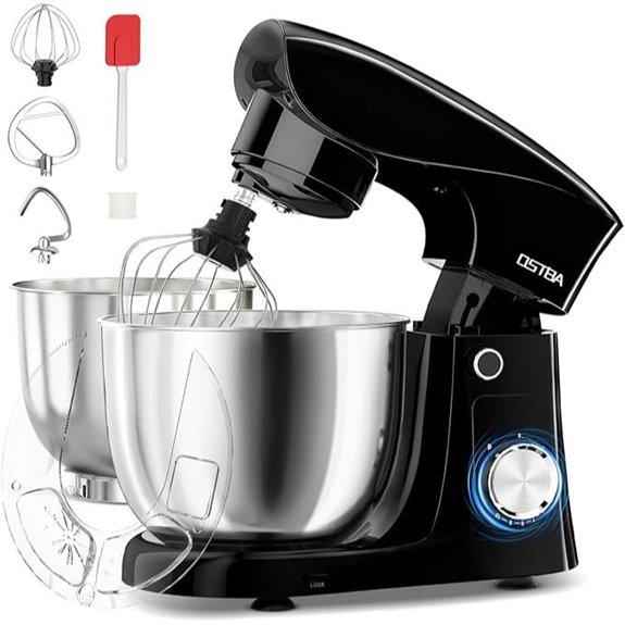 OSTBA 5QT+5.5QT Stand Mixer with Multiple Attachments
