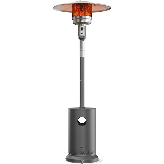 East Oak 50,000 BTU Patio Heater with Round Table