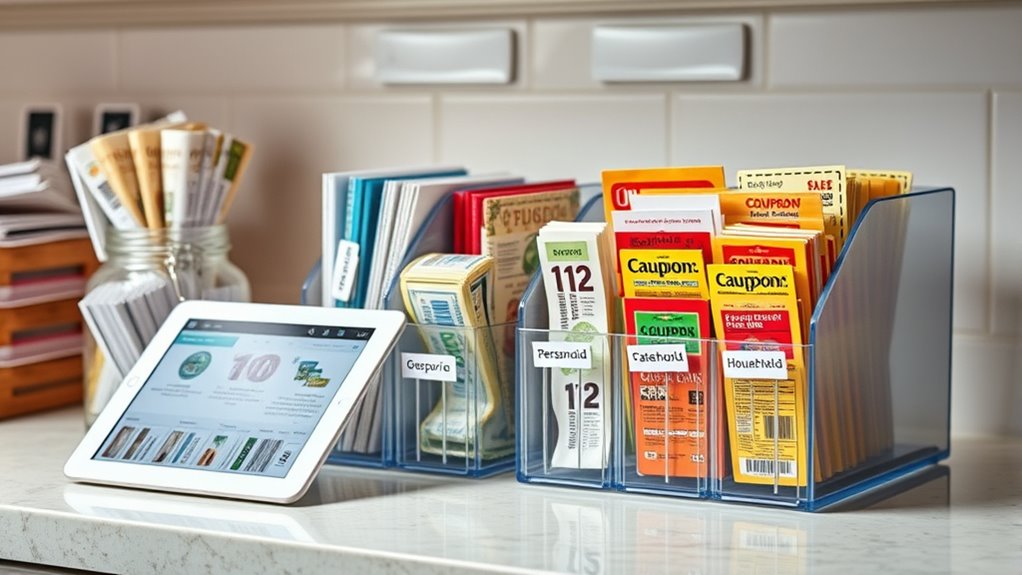 efficient coupon organization system