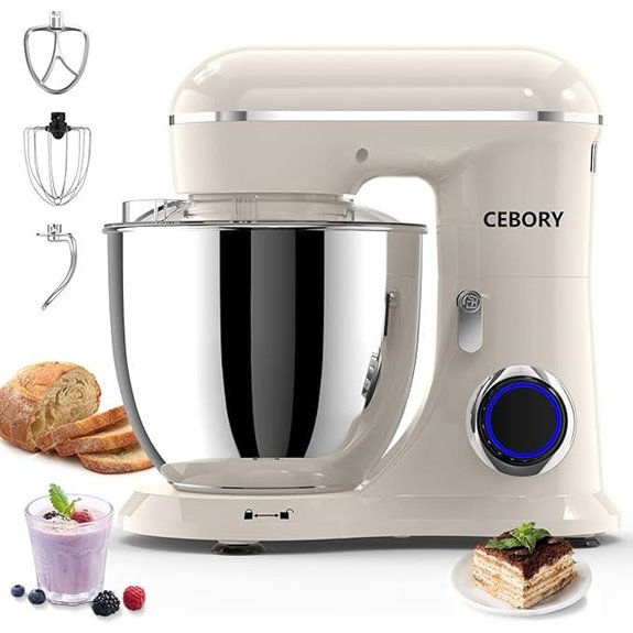 3-in-1 Electric Stand Mixer with 6.5QT Bowl