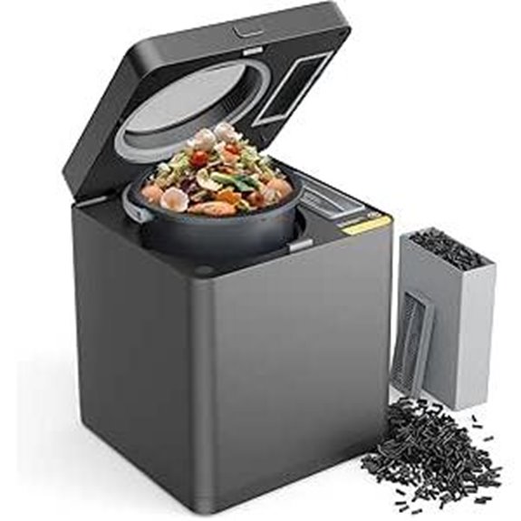 TOPZEE Electric Kitchen Compost Bin with Auto-Clean