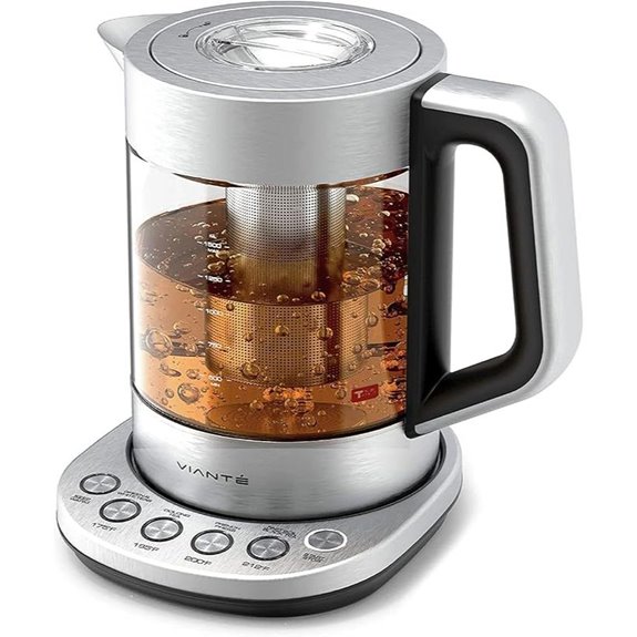 Vianté Electric Tea Kettle with Infuser and Temp Control