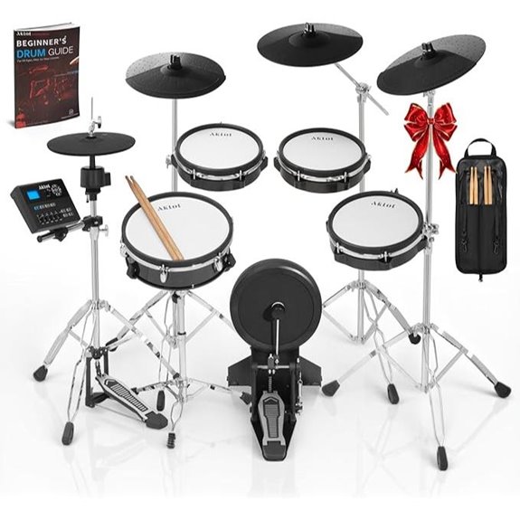 AKLOT Fully Expandable Electric Drum Set with Accessories