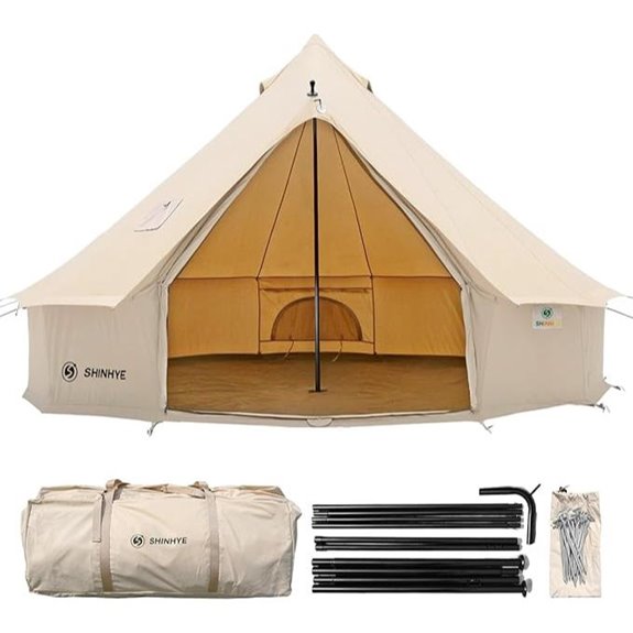 Canvas Bell Tent for Family Camping and Glamping