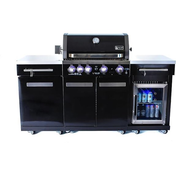 Mont Alpi 5-Burner Outdoor Gas Grill with Accessories