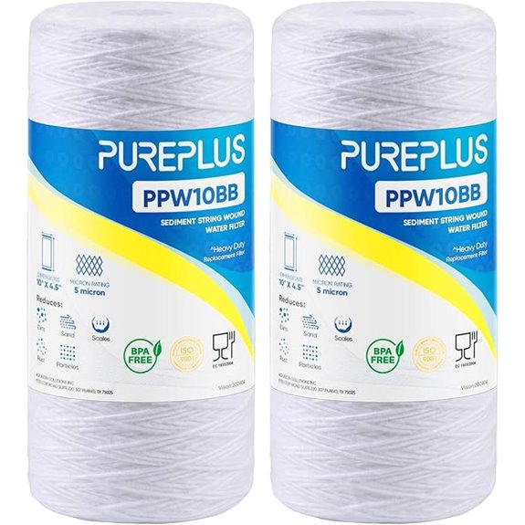 PUREPLUS 5 Micron Whole House Sediment Filter (2-Pack)