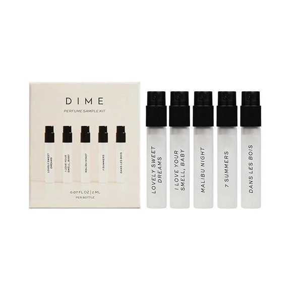 five perfume sample set