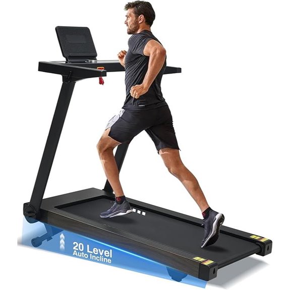 Foldable Treadmill with Auto Incline and Bluetooth